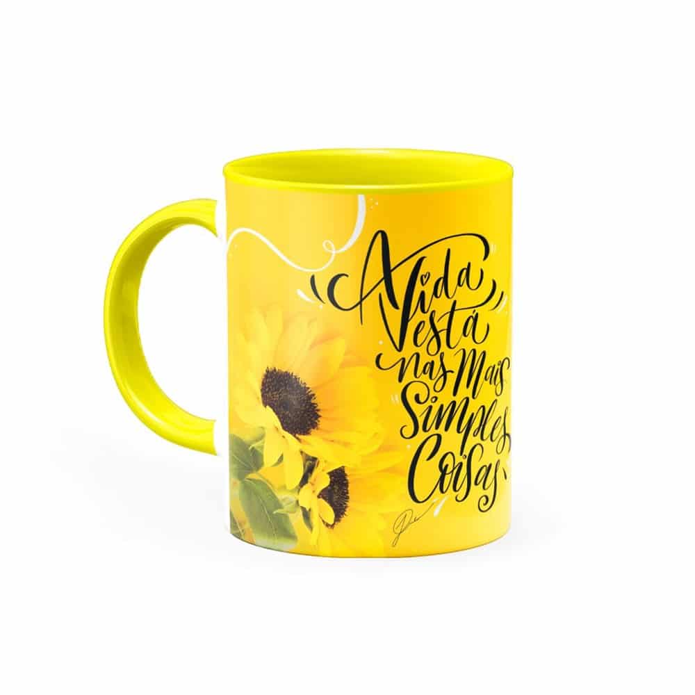Caneca a Vida está nas mais simples coisas • Canecas 24 Horas
