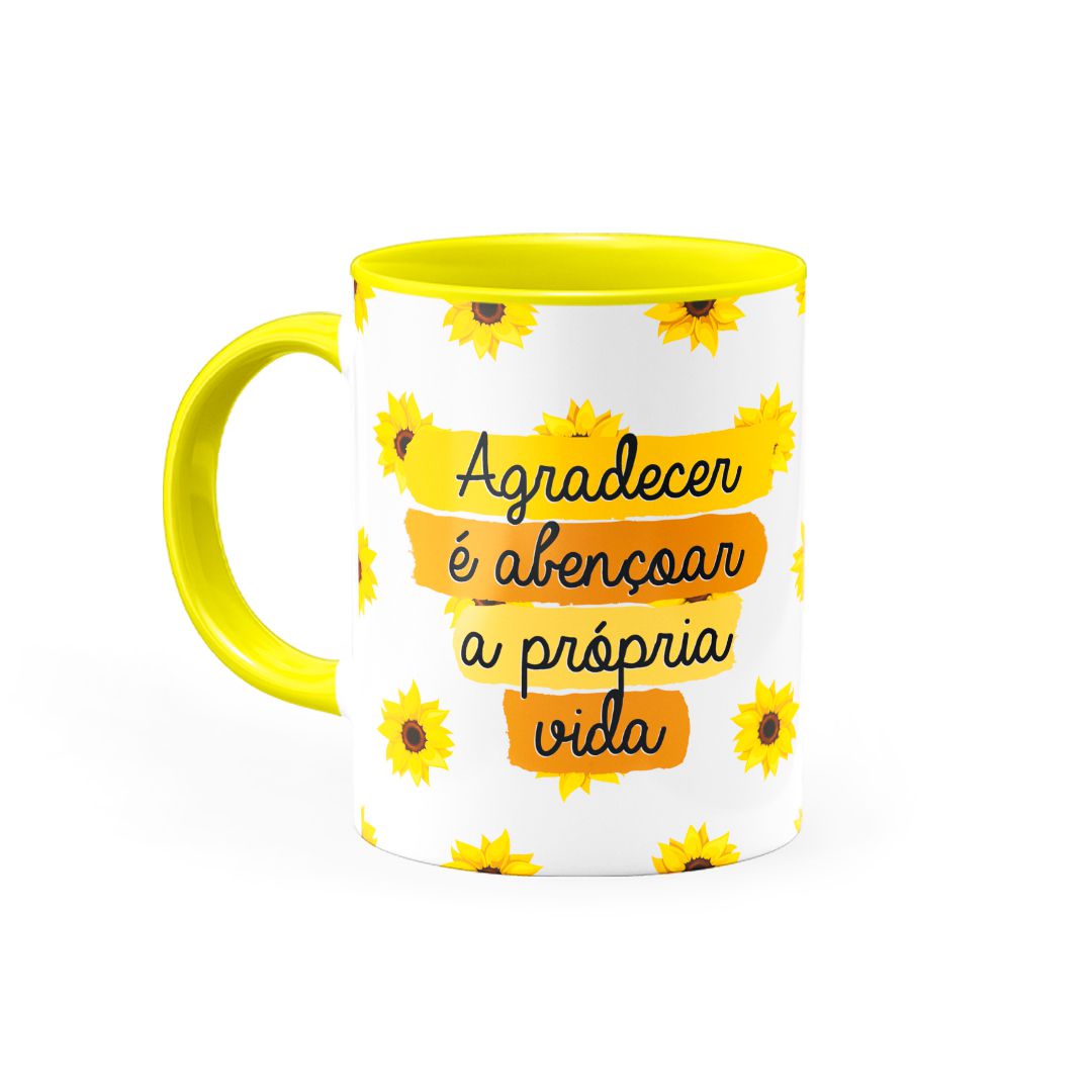 Caneca Agradecer é abençoar a própria vida • Canecas 24 Horas