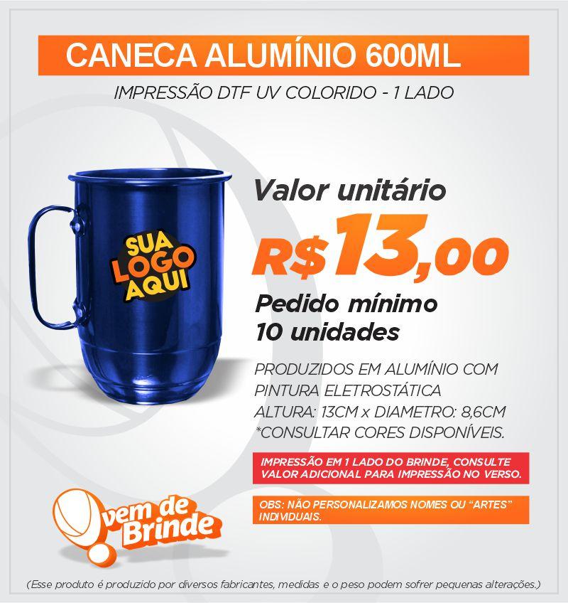 Caneca Alumínio 600ML