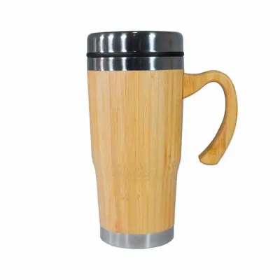 Caneca Bambu 500ml Personalizado com tampa