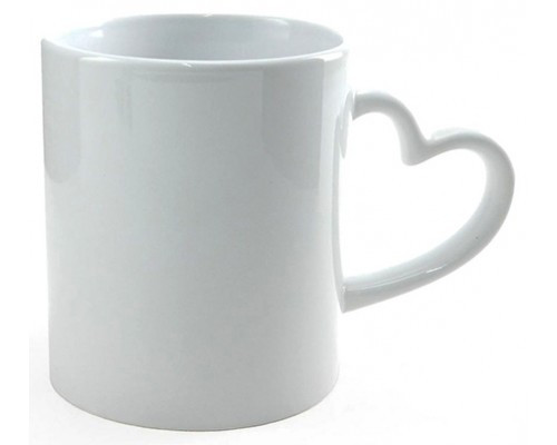 Caneca Cerâmica Alça de Coração