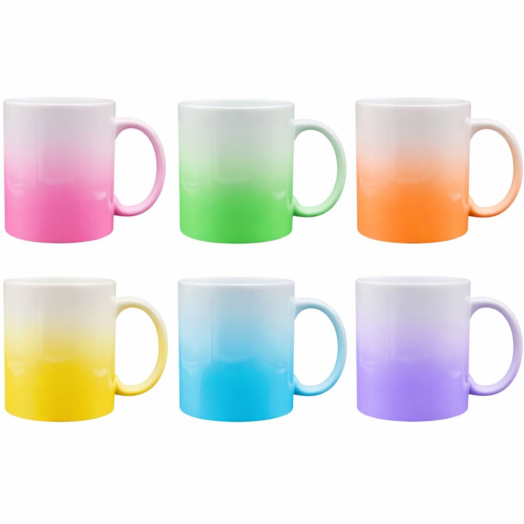Caneca Cerâmica Degradê Subliflex para Sublimação - 320ml