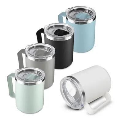 Caneca com tampa e interior de INOX