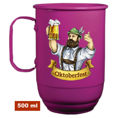 Caneca de Alumínio Colorida Personalizada de 500 ml