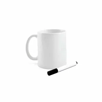 Caneca de Ceramica Lousa Branca 325ml
