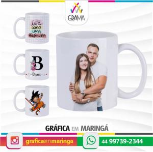 Caneca De Cerâmica PERSONALIZADA Branca 325ml 325ml Porcelana Sublimação Brilho Personalização
