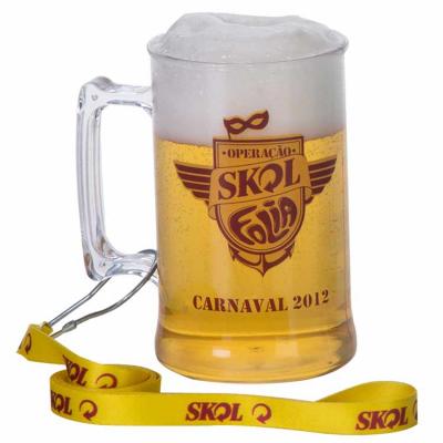 Caneca de Chopp 450ml Material Polietileno Cristal Tamanho Altura 125cm Diametro 8cm