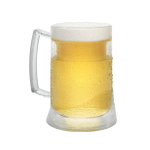 Caneca de chopp confeccionada com gel.