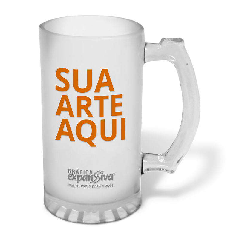 Caneca de Chopp Personalizada - Vidro Jateado