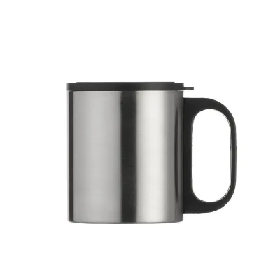 Caneca de Inox 180ml Com Tampa e Alca