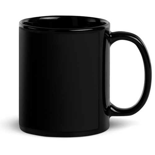 Caneca de Porcelana Preta Personalizada 325ml