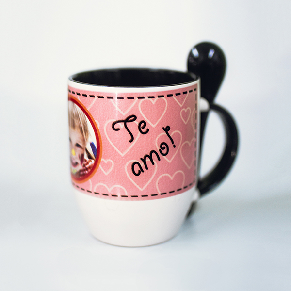 Caneca de sopa com Colher