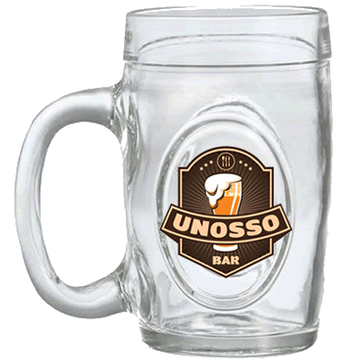 Caneca de Vidro Fritz 300ml Personalizadas