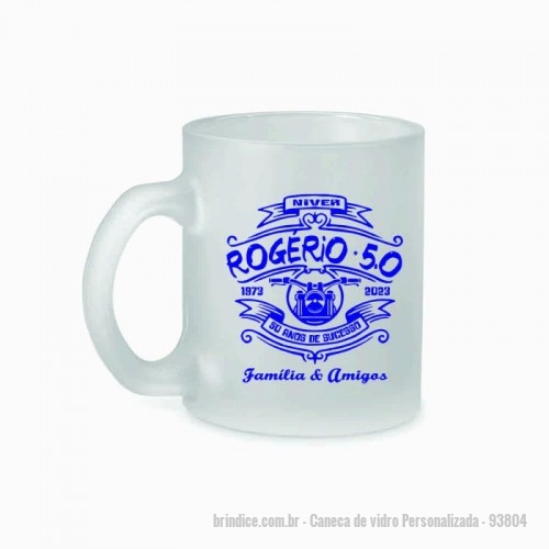 Caneca De Vidro Personalizada