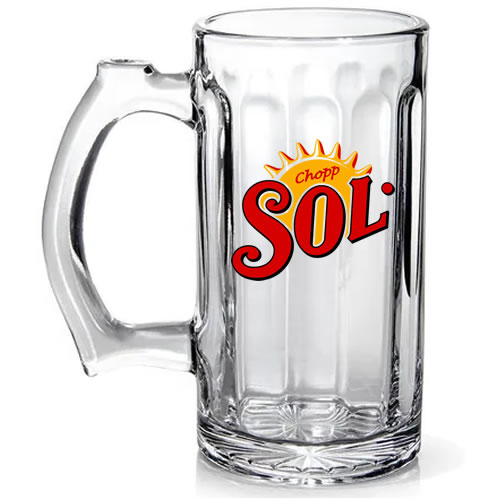 Caneca de Vidro Personalizada 420 ml