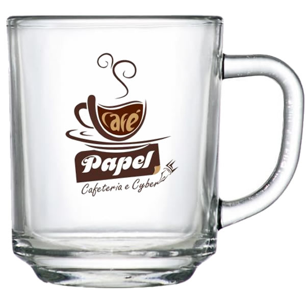 Caneca de Vidro Personalizada para Café