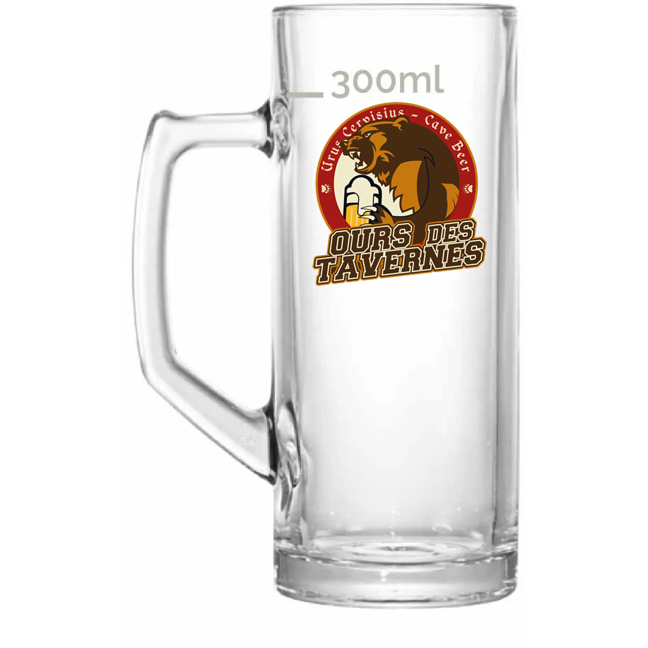 Caneca de Vidro Reno Personalizada 390 ml
