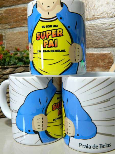 Caneca Dia Dos Pais Presente para seu Super Pai Porto Alegre Florianópolis 300ml 1un