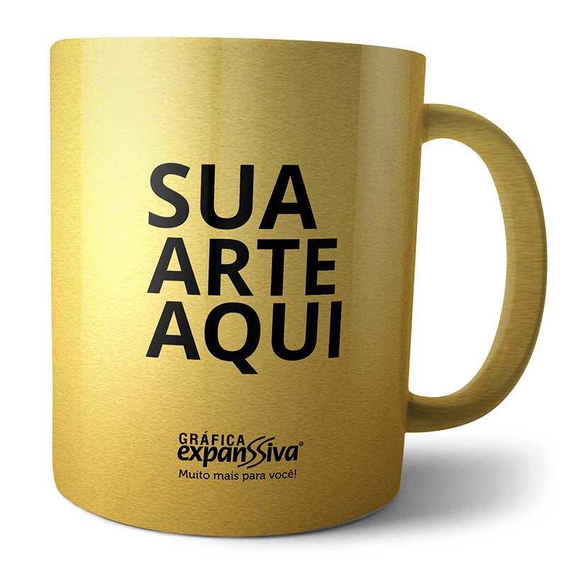Caneca Dourada Personalizada