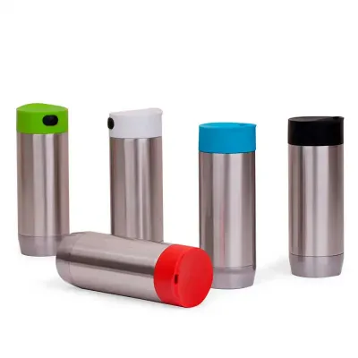 Caneca em aço inox 450ml parede dupla