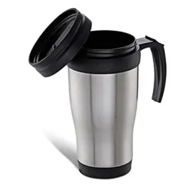 Caneca em Polipropileno e Revestida em Aco Inox 420 ml