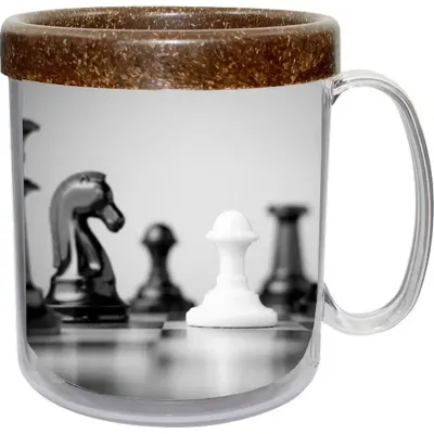 Caneca Foto Termica Cristal 300ml Fibra Coco