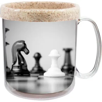 Caneca Foto Termica Cristal 300ml Fibra Palha