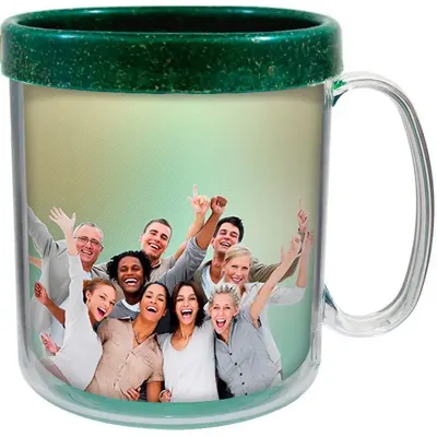 Caneca Foto Termica Cristal 300ml Fibra Verde