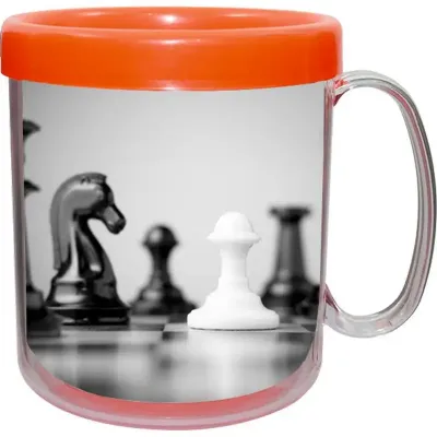 Caneca Foto Termica Cristal Alaranjado 300ml