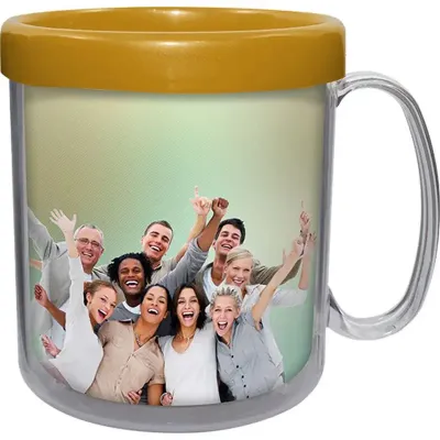 Caneca Foto Termica Cristal Dourado 300ml Refil