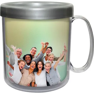 Caneca Foto Termica Cristal Prata 300ml