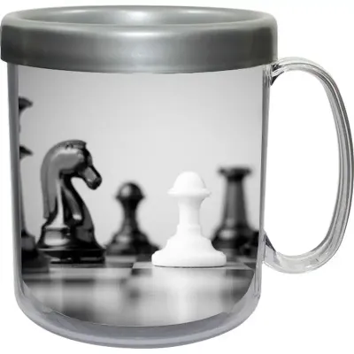 Caneca Foto Termica Cristal Prata 300ml Refil