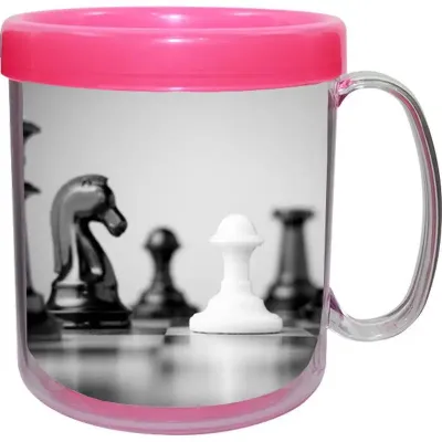 Caneca Foto Termica Cristal Rosa Neon 300ml
