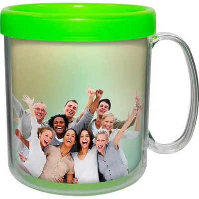 Caneca Foto Termica Cristal Verde Neon