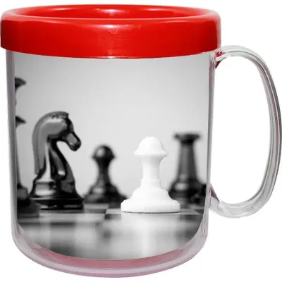 Caneca Foto Termica Cristal Vermelho 300ml