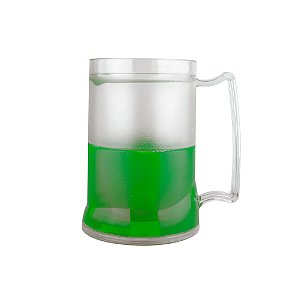 Caneca Injetada Transp/Gel Vermelho 465 ml