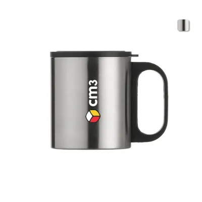 Caneca Inox 180ml Com Tampa