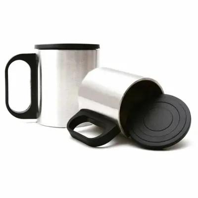Caneca Inox Com Tampa Capacidade 200 ml