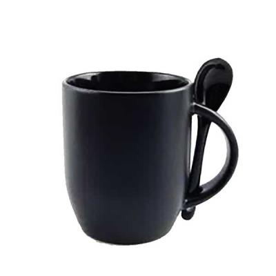 Caneca Mágica Preta com Colher. Varias cores.