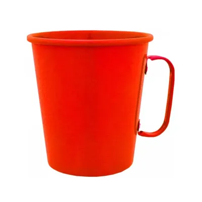 Caneca metal cônica 500ml vermelha