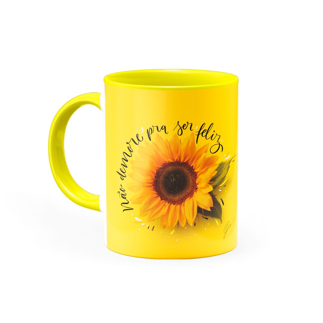 Caneca Não demore para ser Feliz • Canecas 24 Horas