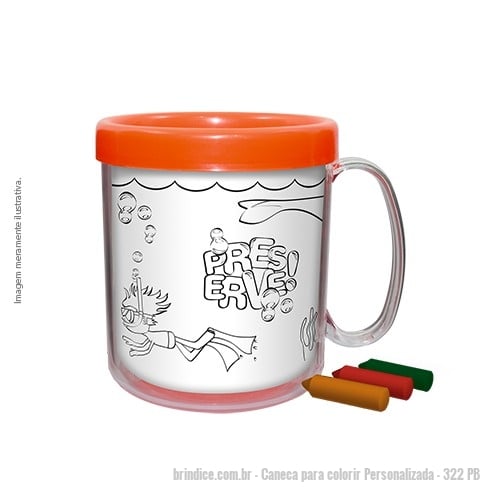Caneca Para Colorir Personalizada