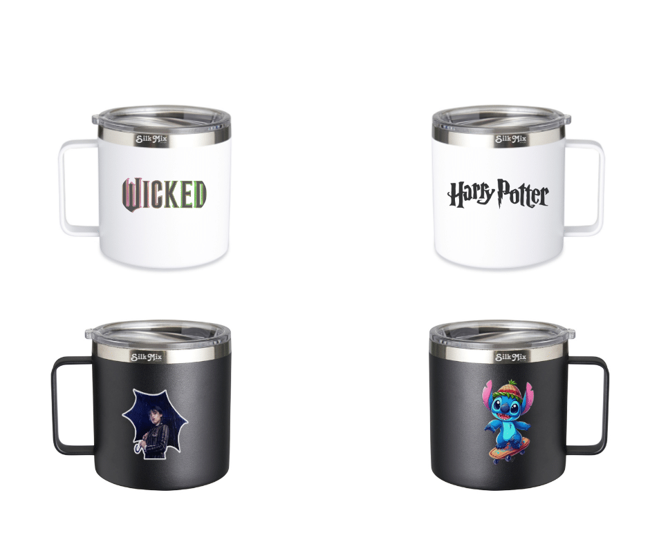 Caneca Personalizada 350ml Inox - Asa Retangular