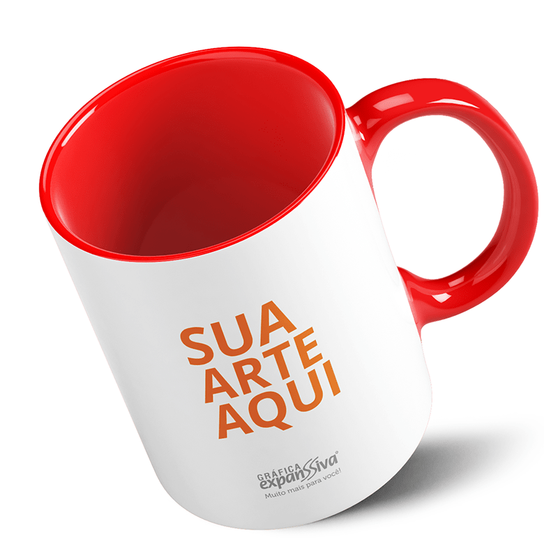 Caneca Personalizada - Alça e Interior Colorida