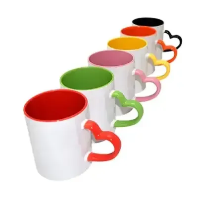 Caneca Personalizada Com Alca Formato Coracao