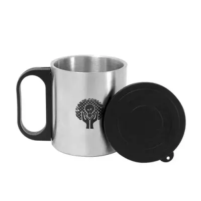 Caneca Personalizada de Aco Inox Com Tampa