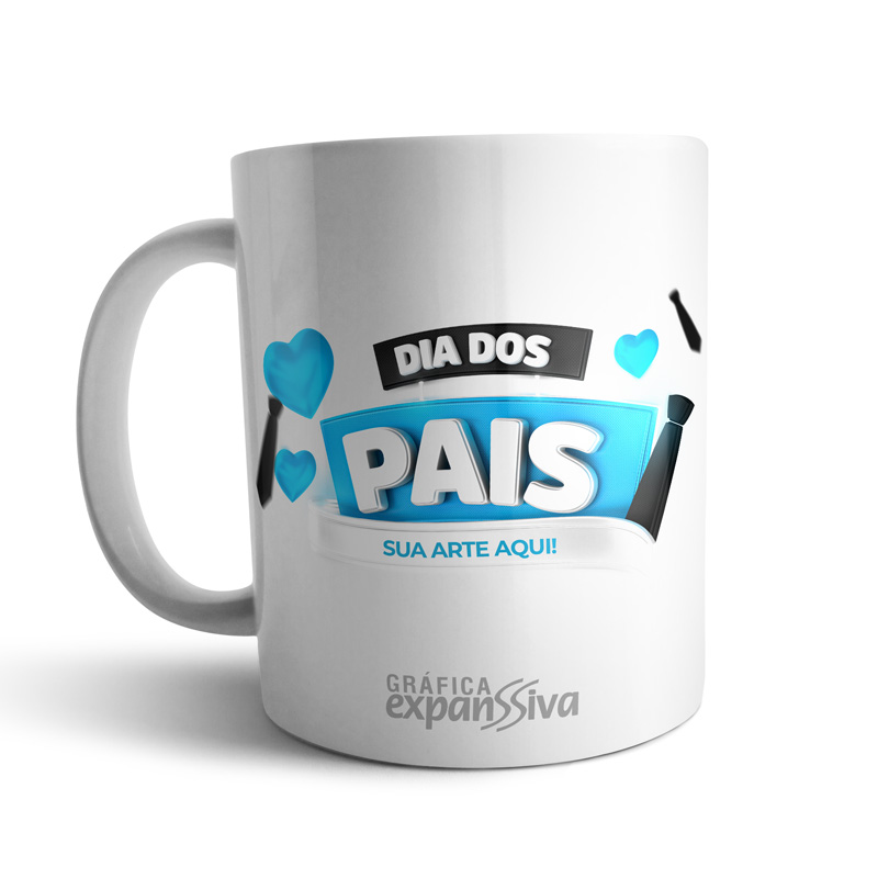 Caneca Personalizada Dia dos Pais - Branca