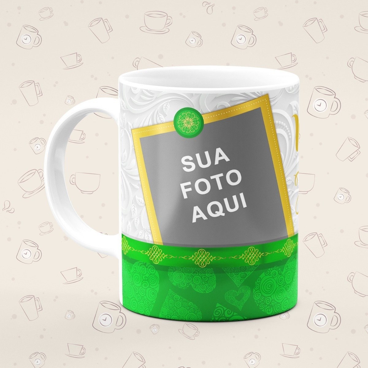 Caneca Personalizada Natal Familia Verde - Canecas 24 Horas