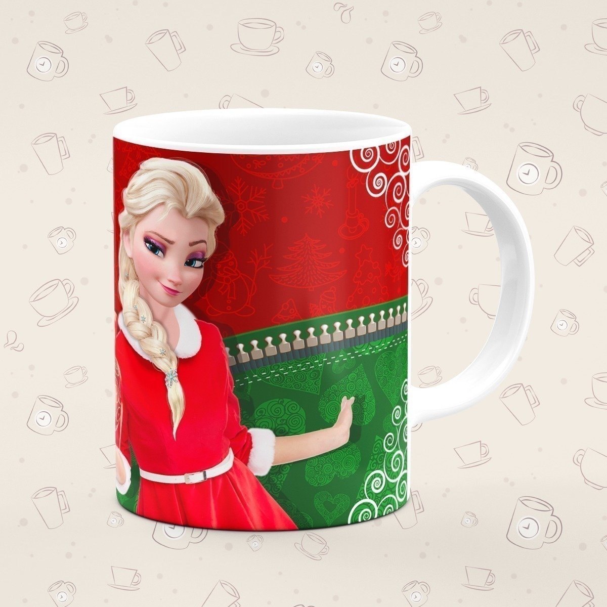 Caneca Personalizada Natal Frozen Foto - Canecas 24 Horas