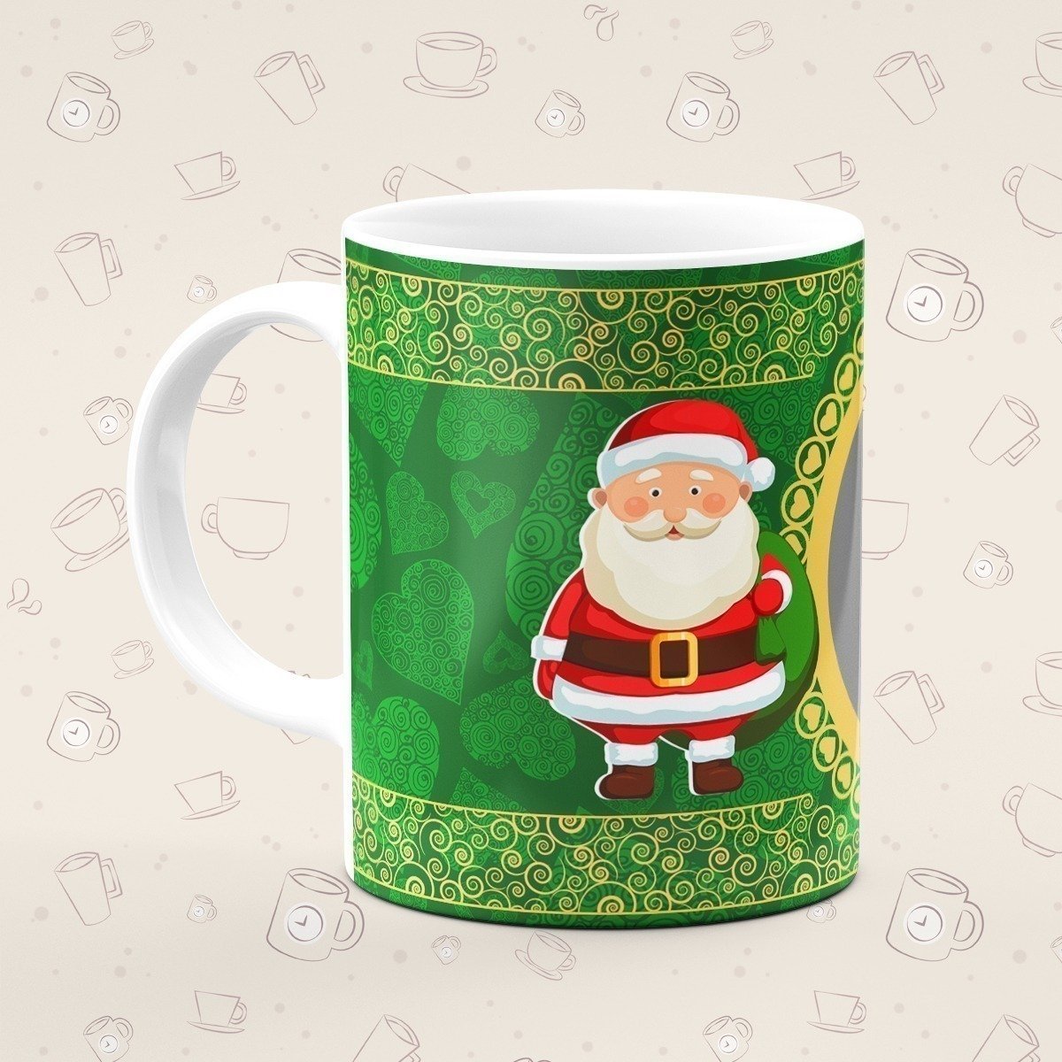 Caneca Personalizada Natal Papai Noel Verde - Canecas 24 Horas